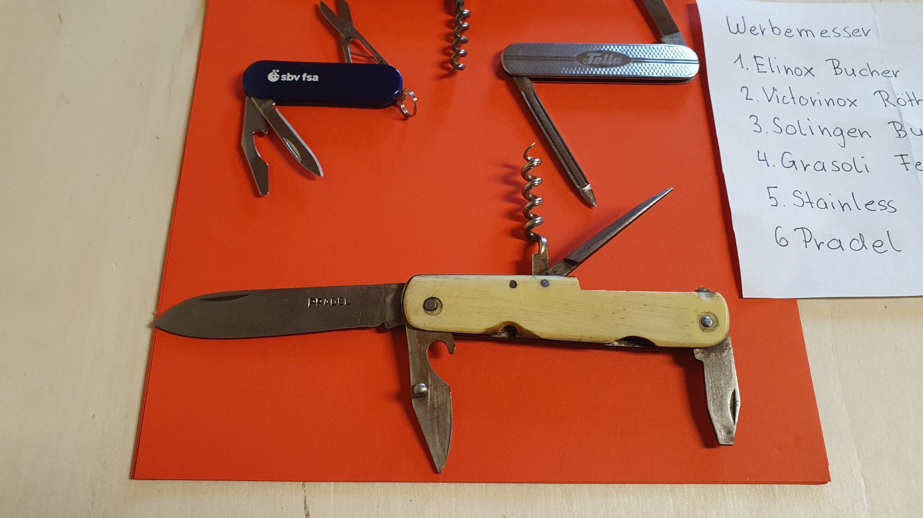 Coltelli tascabile: Werbemesser Konvolut 6 Stück – Usato da Richigen venduto da Auerhahn11 2