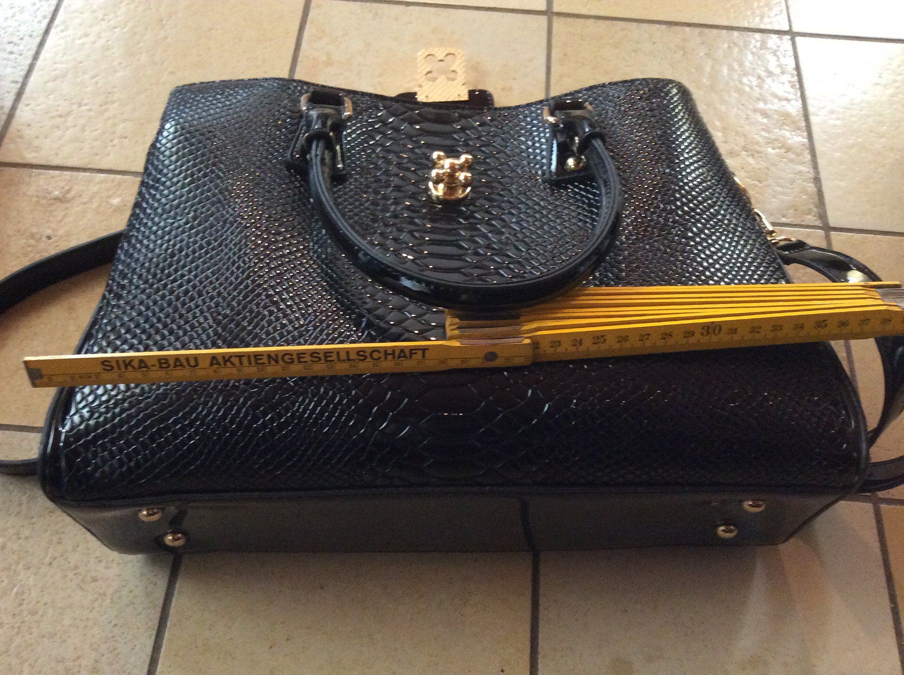 Borse da donna: Handtasche Lack - Snake / Krokodil / Reptil – Nuovo (secondo la descrizione) da Weisslingen venduto da EmpathyRose 4