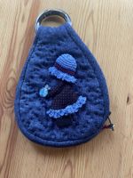 Petite trousse tissu fait main poupée décorée 10x13cm nouvea