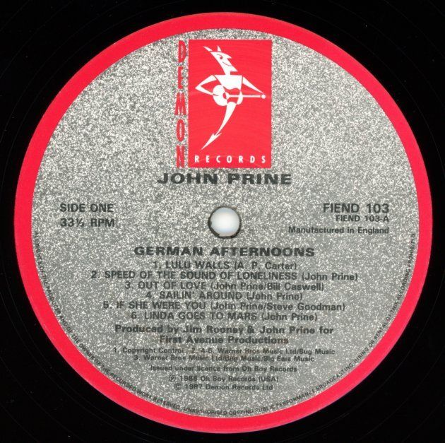 Dischi in vinile: LP - JOHN PRINE  German Afternoons – Usato da Morges venduto da evnocha3 2