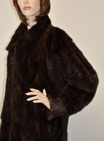 Nerz Pelz /Pelzmantel/Nerzfell Jacke/braun,schwarz/Gr.L
