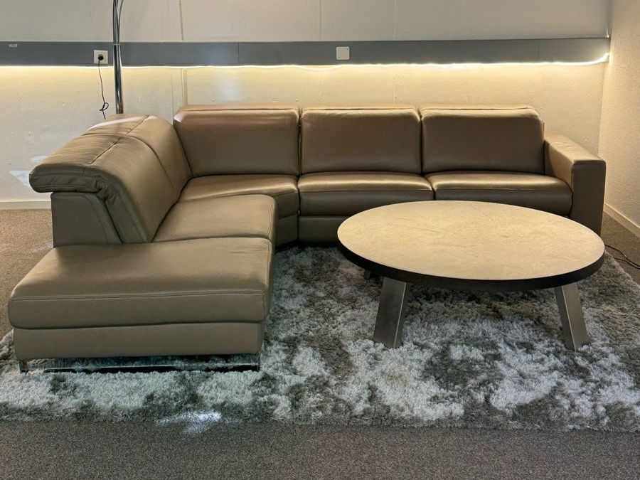 Divani: Ecksofa aus braunem Nappaleder mit RelaxFunktion – Usato da Fehraltorf venduto da Sofalab.swiss