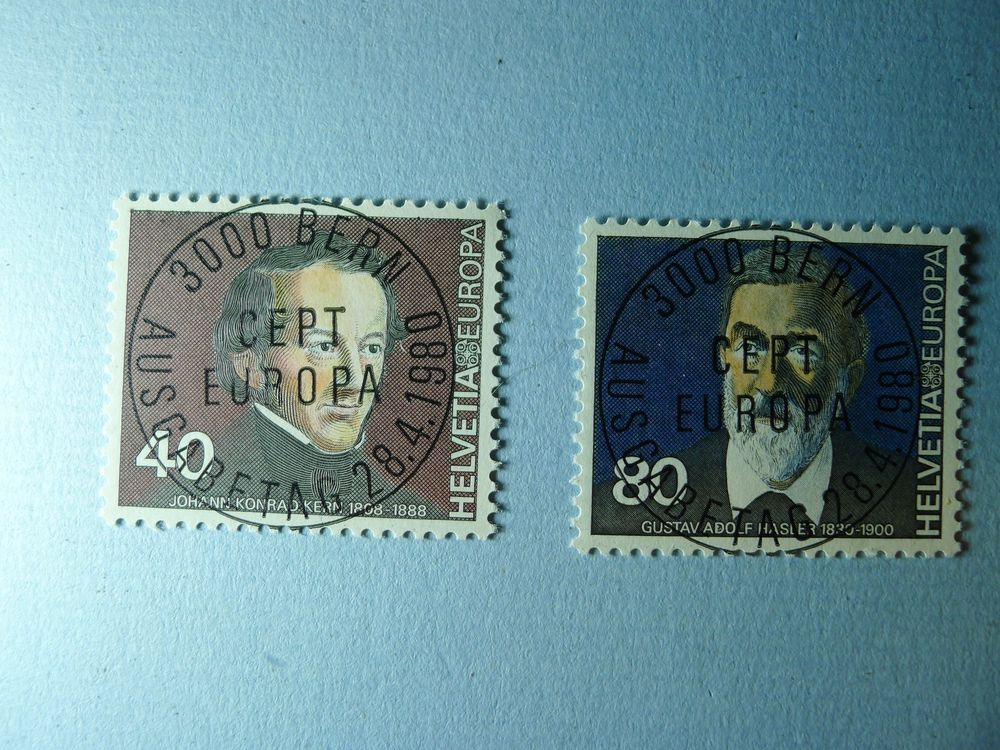 1980 Europa Konrad Kern Gustav Hasler 640-641 ET Voll | Kaufen auf Ricardo