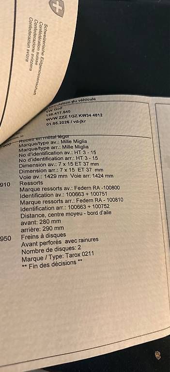 Autos: Golf GTi 16v  – D'occasion à Commugny par ARRAN73 3