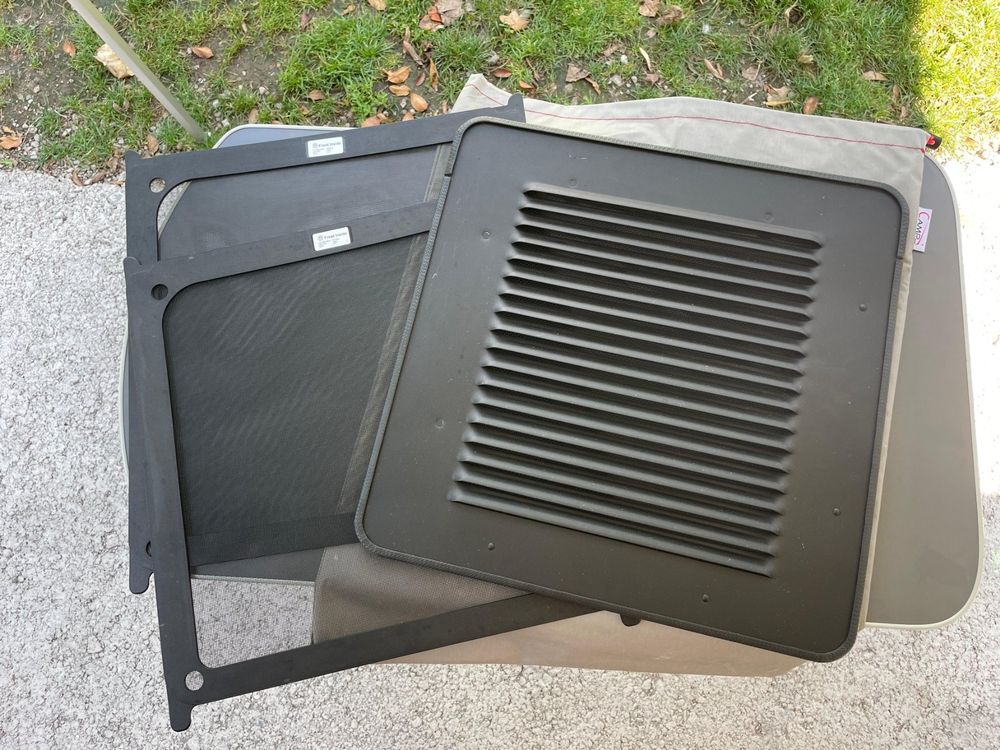 OSALADI Sauna Lüftungsgitter Aus Holz – 1 Set Mit Lamellen Für Sauna, Pool Oder Wohnraum, Farbe Schwarz/beige