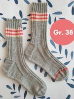 Handgestrickte Socken, Gr. 38, Wollsocken, Geschenk