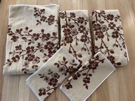 RETRO Frotte-Tücher-Set 5 tlg NEU