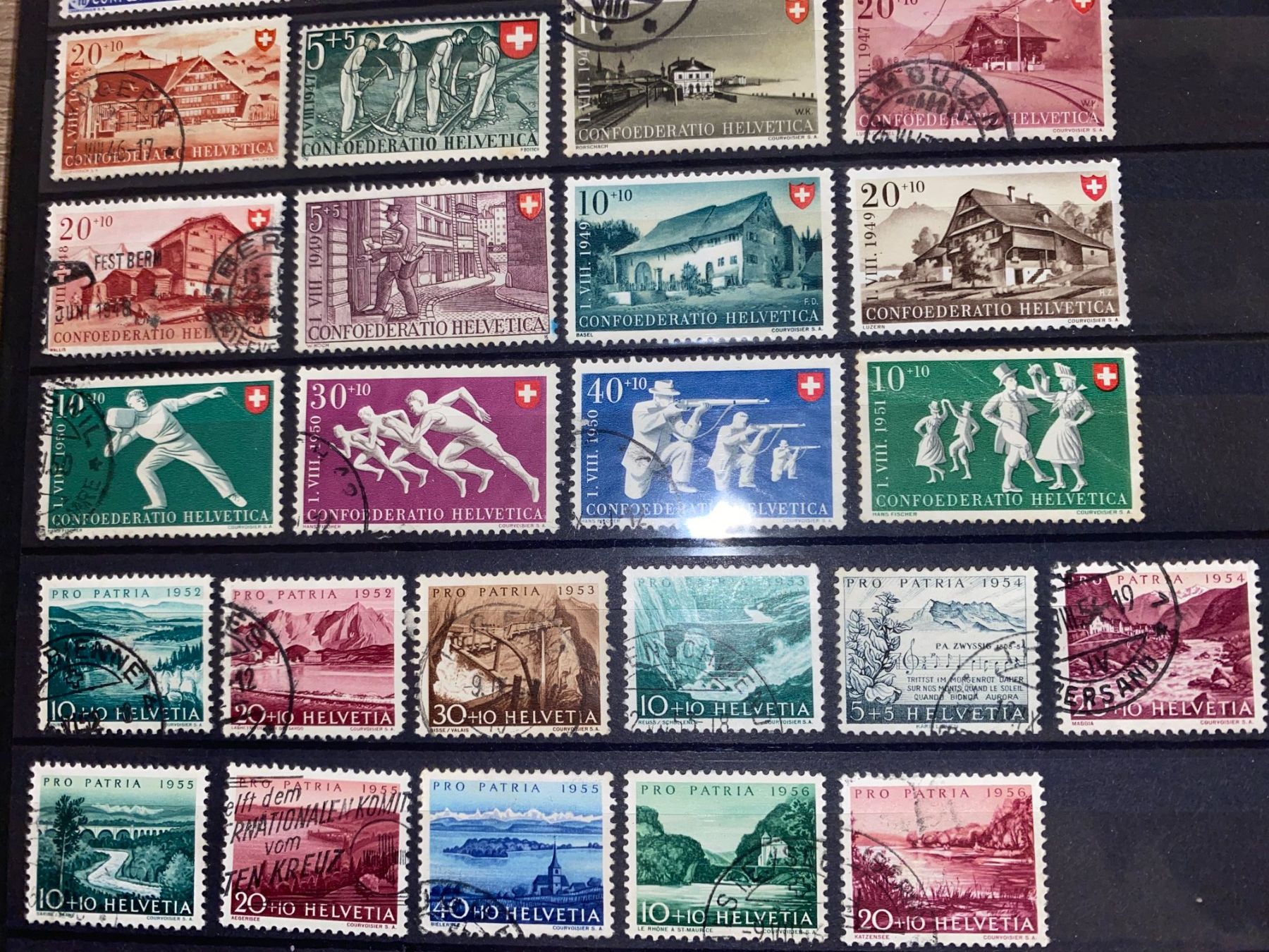 Tutti i francobolli: Schweizer Briefmarken  ,Pro patria, – Usato da matten b. interlaken venduto da jfran17 5