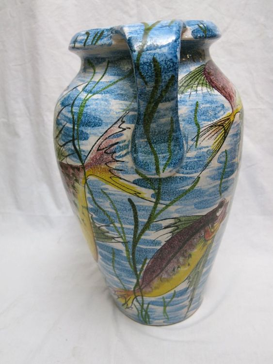 Vase Unikat Italy Deko Alt Selten Fische 50er 60er Jahre Kaufen auf