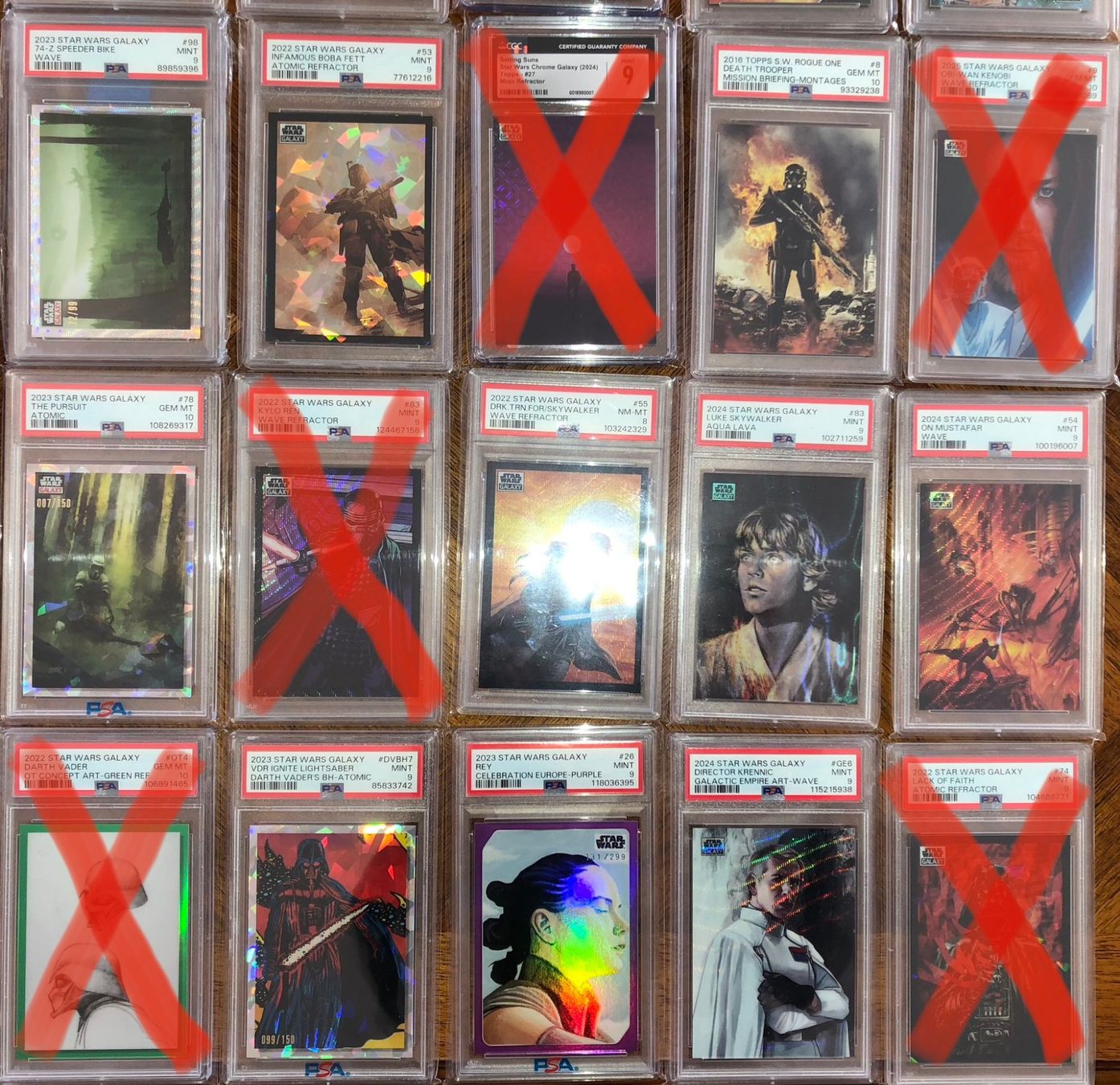 Topps Carte collezionabili: PSA/BGS/CGC Serialized cards Topps Star Wars Chrome Galaxy + – Nuovo (secondo la descrizione) da Corsier GE venduto da SWmoderncards 2