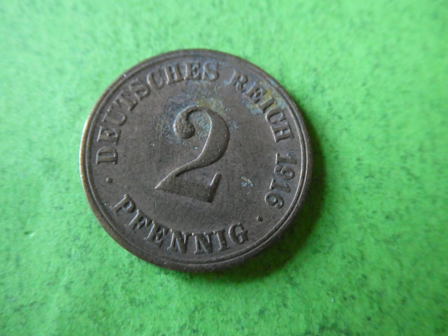 Tutti le monete: Dt. Reich 1916 A, 2 Pfennig – Usato da Hinterforst venduto da Rohusri