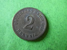 Dt. Reich 1916 A, 2 Pfennig