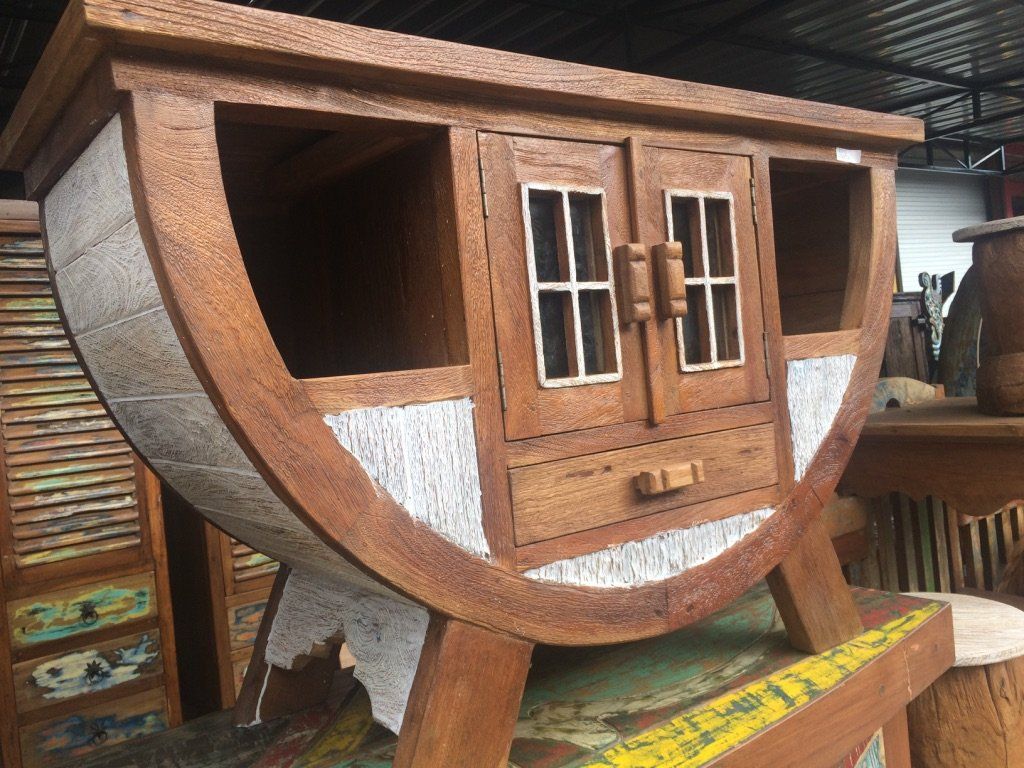 Cassettiere: Sideboard Teakholz Kommode Buffet Küchenschrank Esszimmer – Nuovo e nell'imballaggio originale da Daisendorf venduto da Wohn-Kult 4