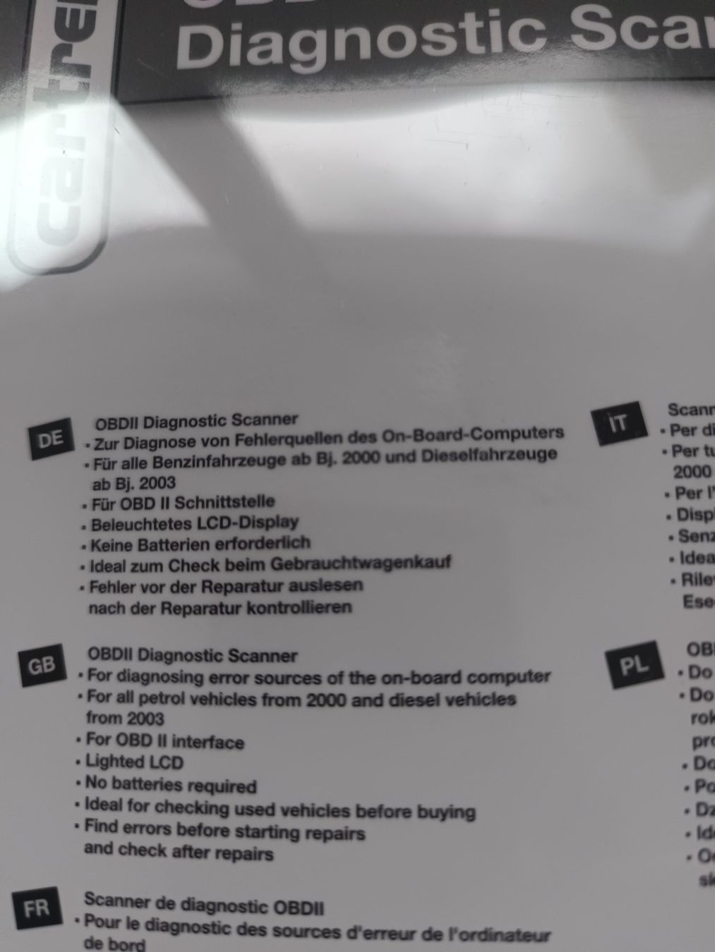 Spine: Neuer OBD Stecker – Nuovo e nell'imballaggio originale da Rüthi (Rheintal) venduto da Balty 1
