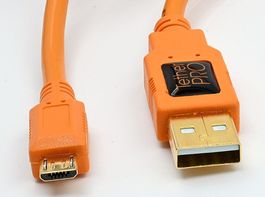 TetherPro USB 2.0 to Mini-B 5-Pin Kabel, Orange