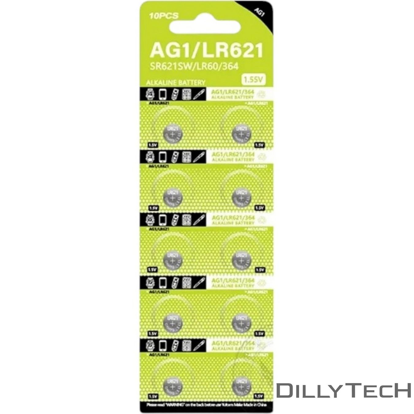 Caricatori & Batterie: DTecH AG1, LR60, 364 Knopfzellenbatterie - 50 Stk. – Nuovo e nell'imballaggio originale da Meilen venduto da DillyTecH 1