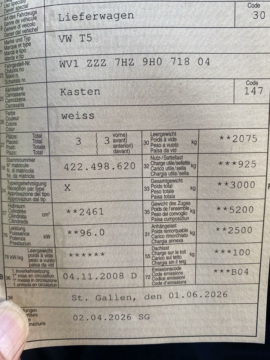 VW Veicoli commerciali: VW T5 2.5tdi ab MFK – Usato da St. Gallen venduto da war_s6rn 7