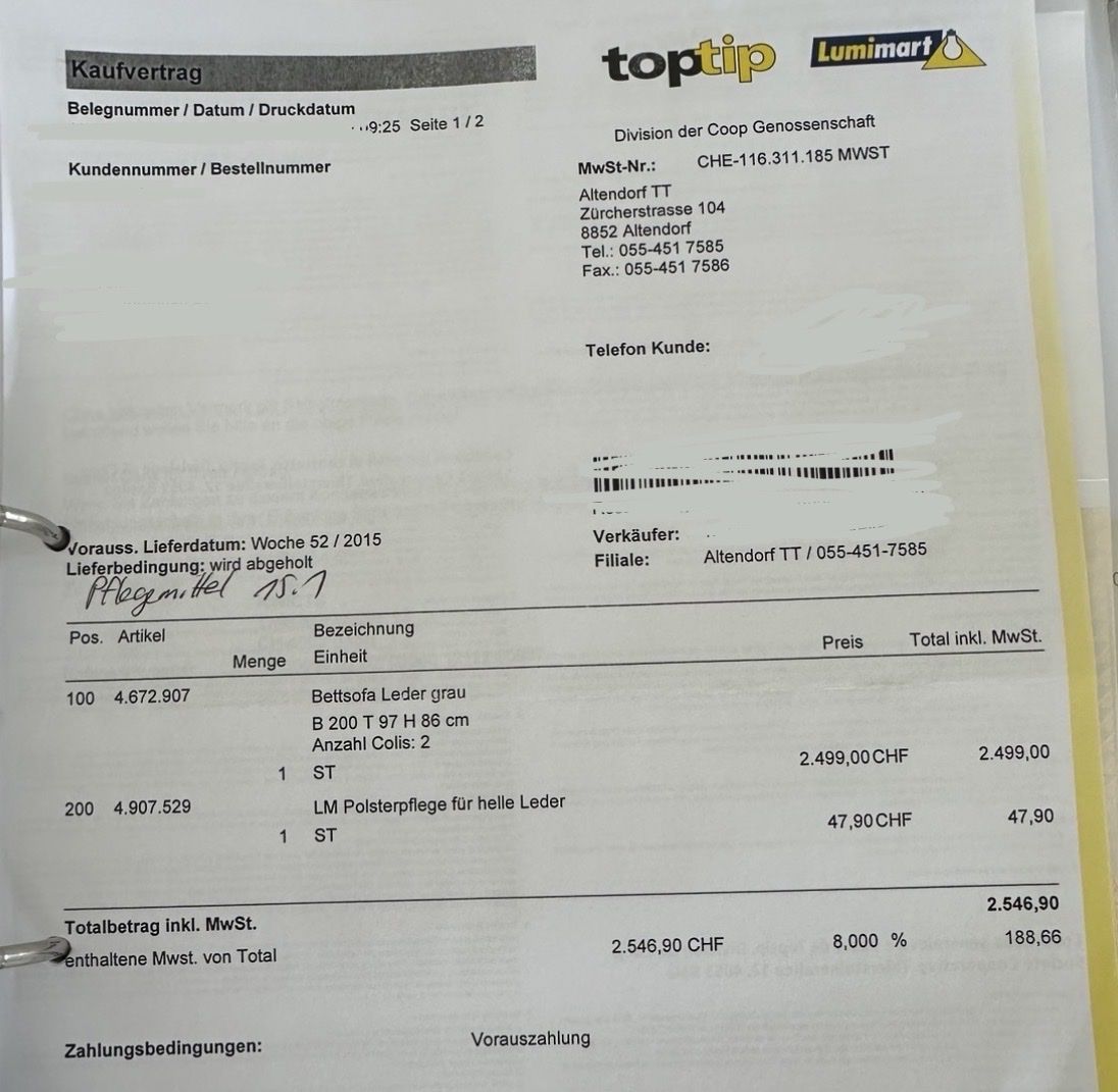 Sofas: TopTip elegantes Ledersofa Bettsofa Sofa – Gebraucht aus Pfäffikon SZ von Zitrone_100 7