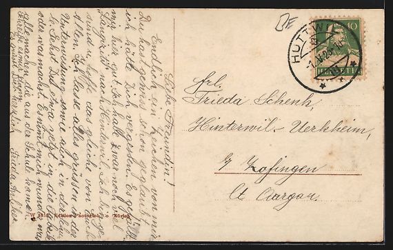 Cartes postales: AK Huttwil, Strassenpartie mit Kirche – D'occasion à Berlin par bartko-reher 1