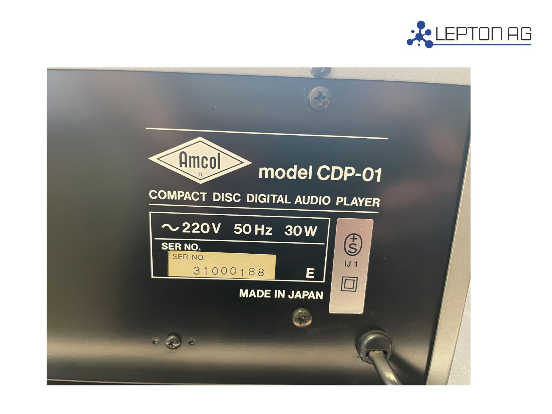 Lettore multimediale & Streamer: Amcol CDP-01 Compact Disc Digital Audio Player/ selten – Usato da Niederdorf venduto da LeptonAG 3