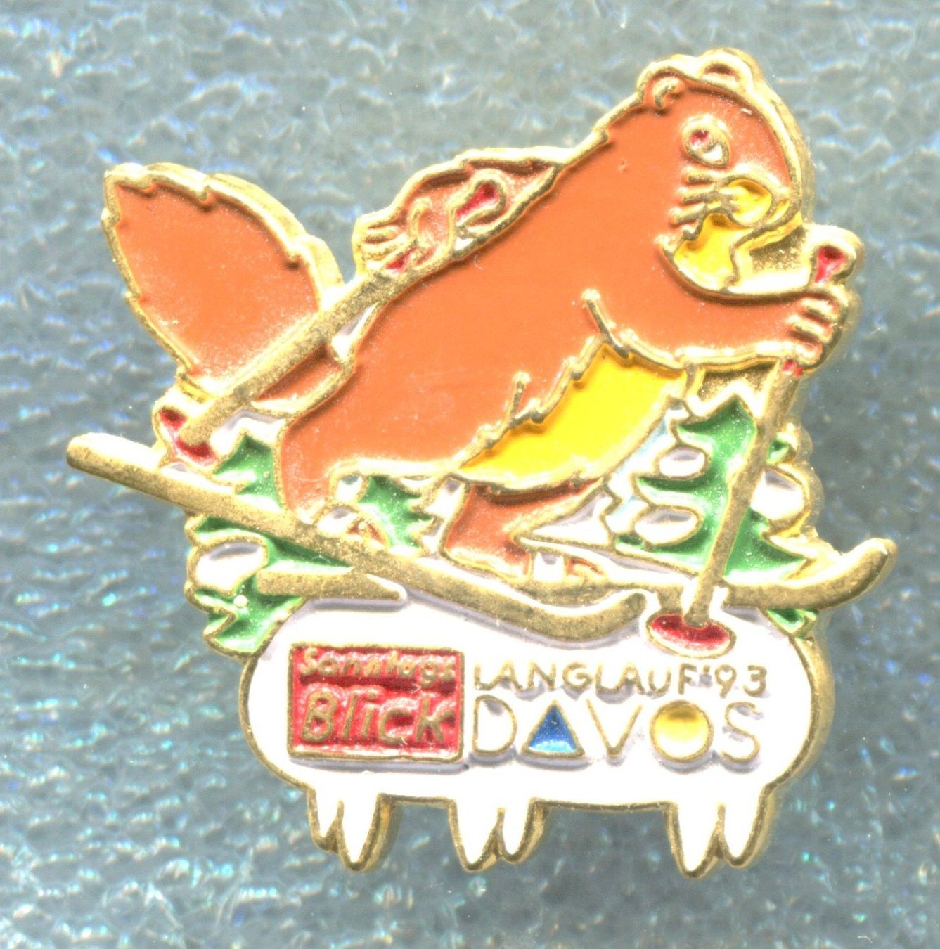 Placchette & Badge: Sonntags Blick  DAVOS  Langlauf '93 – Usato da Winterthur venduto da Sammleroase