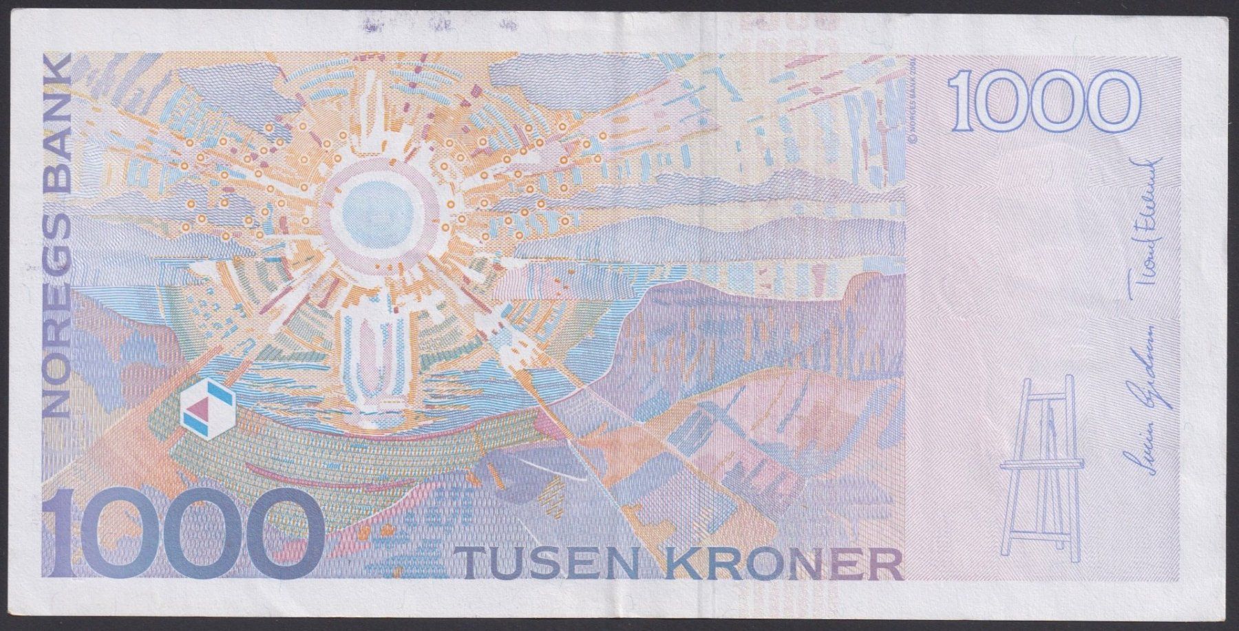Banconote: Norwegen 1000 Kroner 2004 – Usato da Brugg AG venduto da banknoten_muesli 1