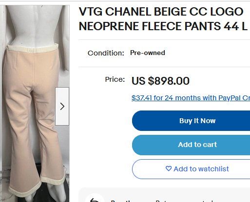 Chanel Pantaloni: Chanel Ski Hose / pantalon de ski .36 – Usato da Collonges venduto da Auganien 8