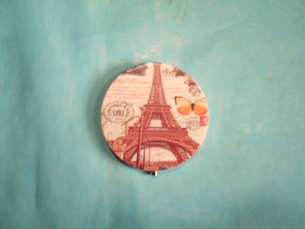 Drager Paris Taschenspiegel | 'Je T'Aime' Aufschrift | Mit Etui, 9x7 Cm | Make-up Spiegel Für Handtasche & Reisen