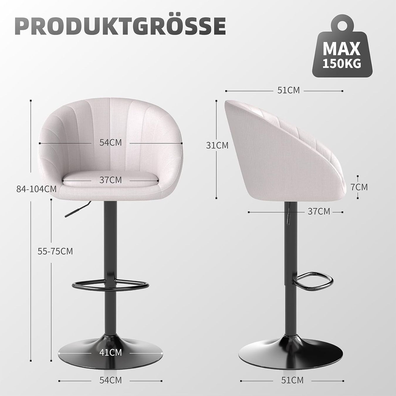 Sgabelli: Barhocker 4er Set höhenverstellbar Beige – Nuovo e nell'imballaggio originale da Schaffhausen venduto da che_p9xl 2