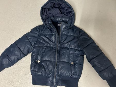 GEOX Daunenjacke Winterjacke Gr. 110-116 Blau Jungen Kapuze