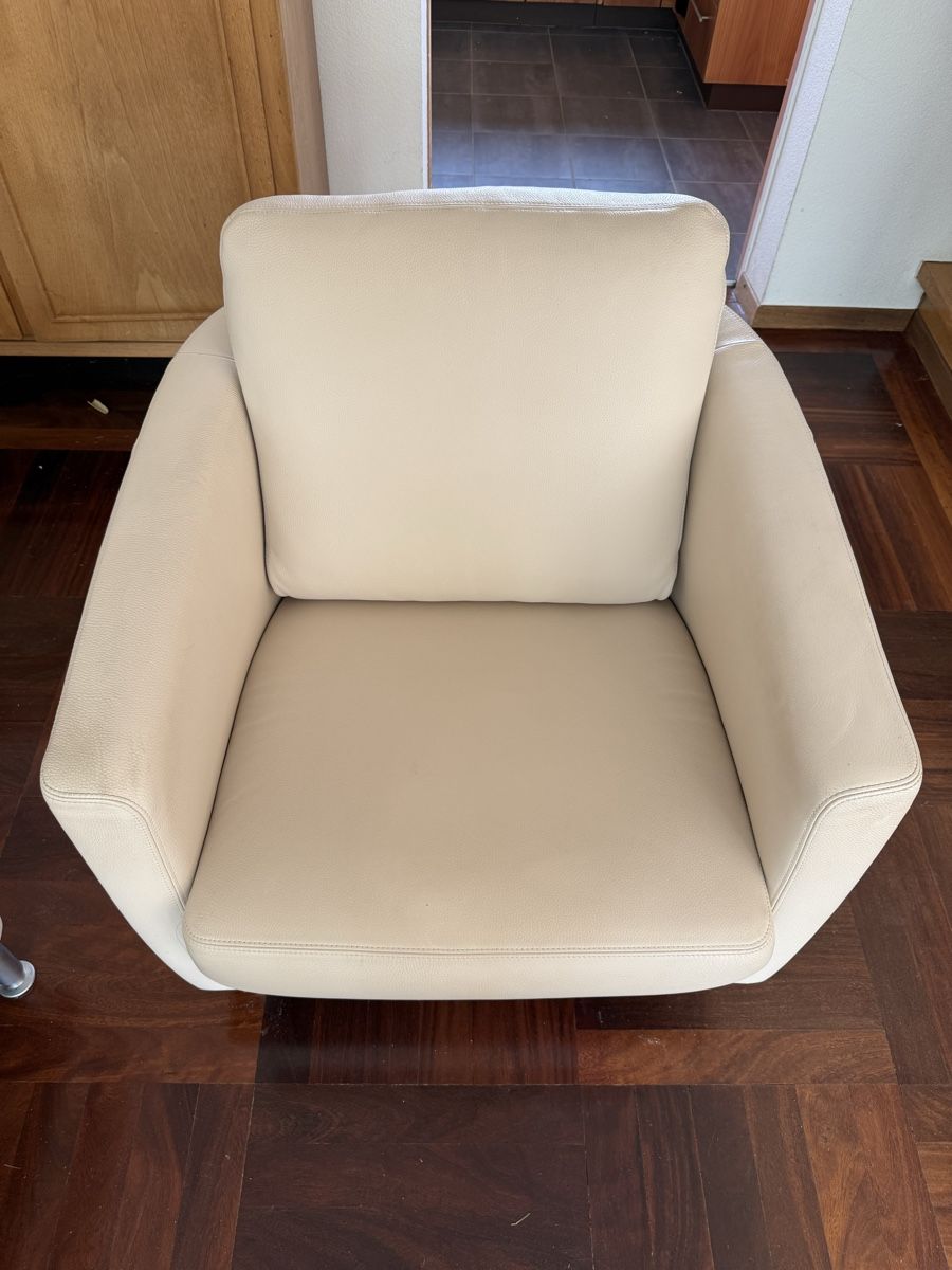 Divani: Intertime Design-Wohnlandschaft aus Echtleder, Sofa / Sessel – Usato da Grafstal venduto da cacau25 3