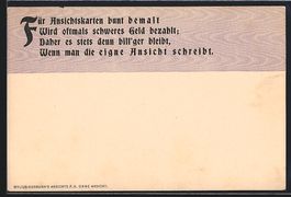 Karte mit Platz zum Schreiben einer eige