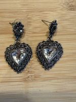 Schicke Herz-Ohrringe Set weiss und rosa