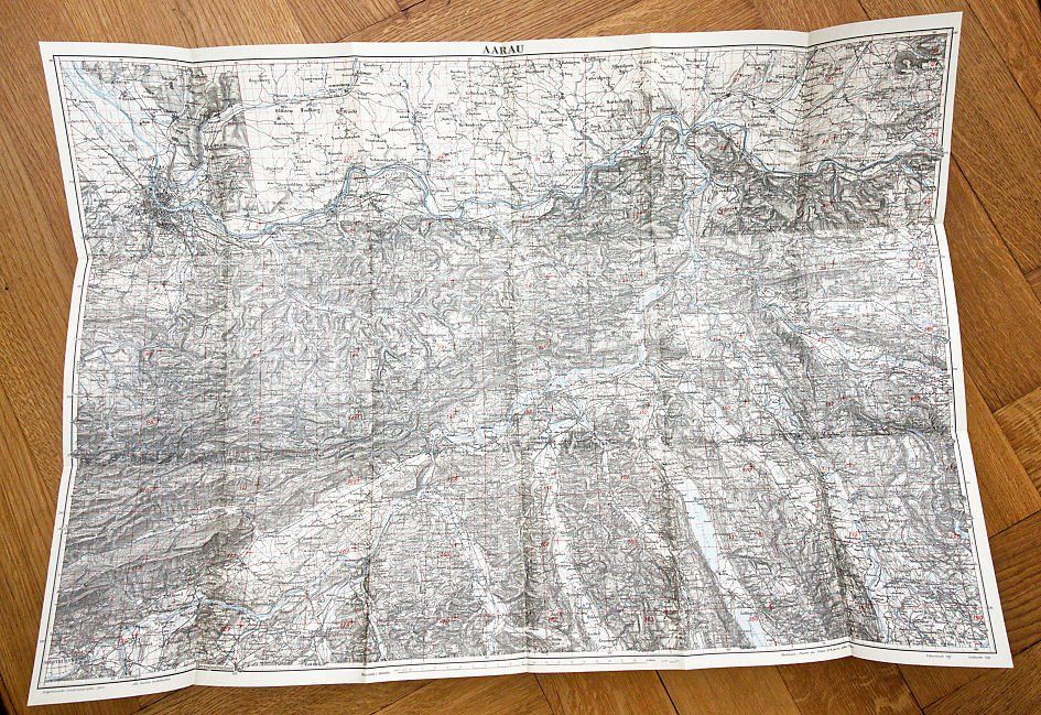 Cartine & Atlanti: Topografische Karte Aarau 1931 – Usato da Bern venduto da Maccalvin 2