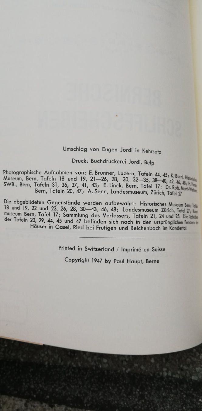 Libri: Berner Heimatbücher: Bernische Schliff-Scheiben – Usato da Thun venduto da Matthias72 4