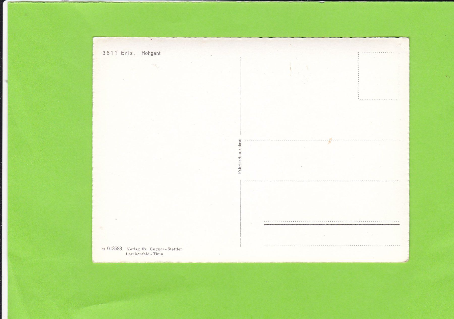 Cartes postales: ERIZ. Hohgant – D'occasion à St. Peterzell par neckertal 1