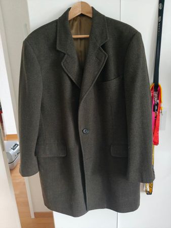 TRUSSARDI Herren Wintermantel Gr. 52 Wolle