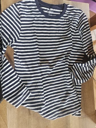 Naturaline Bio-Shirt, Gr. 122/128, Langarm, Gestreift