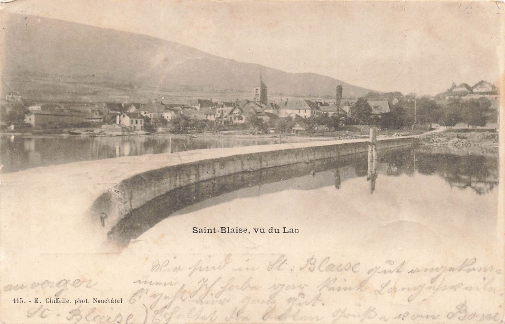 Cartoline postali: Saint Blaise vu du lac – Usato da Biasca venduto da Blenio71