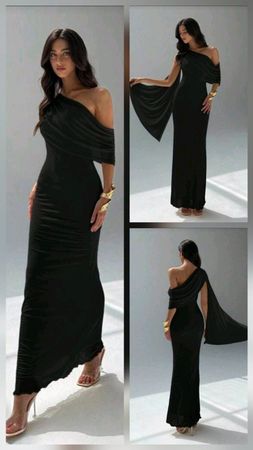 SHEIN │ One-Shoulder Maxi-Kleid │ S