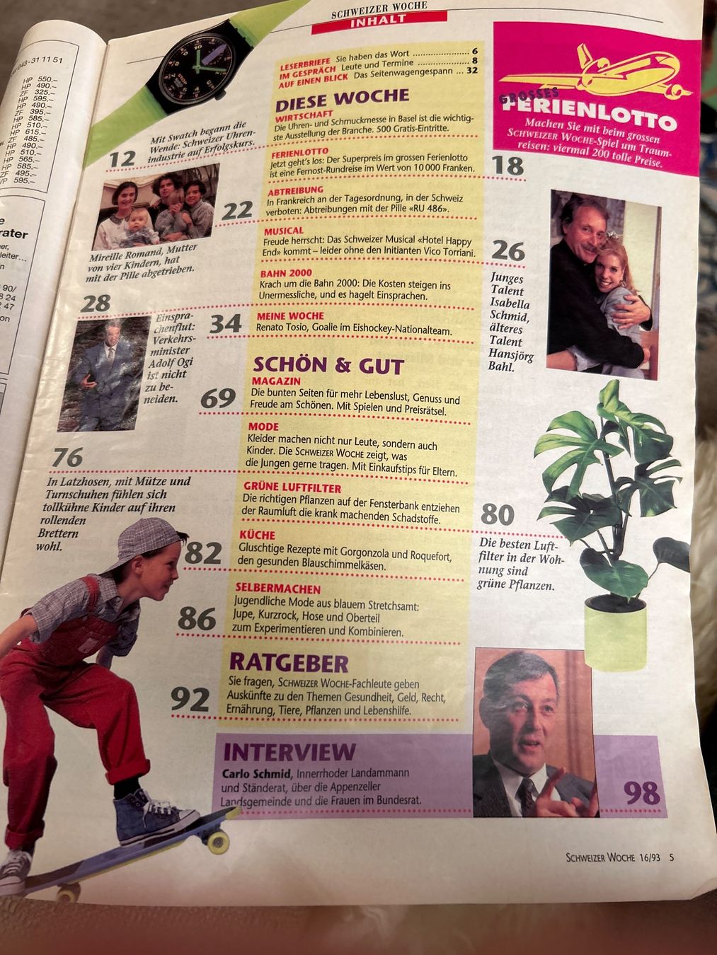 Riviste & Magazine: Schweizer woche 19.4.1993 Nicolas Hayek – Usato da Champfèr venduto da Rothli 1