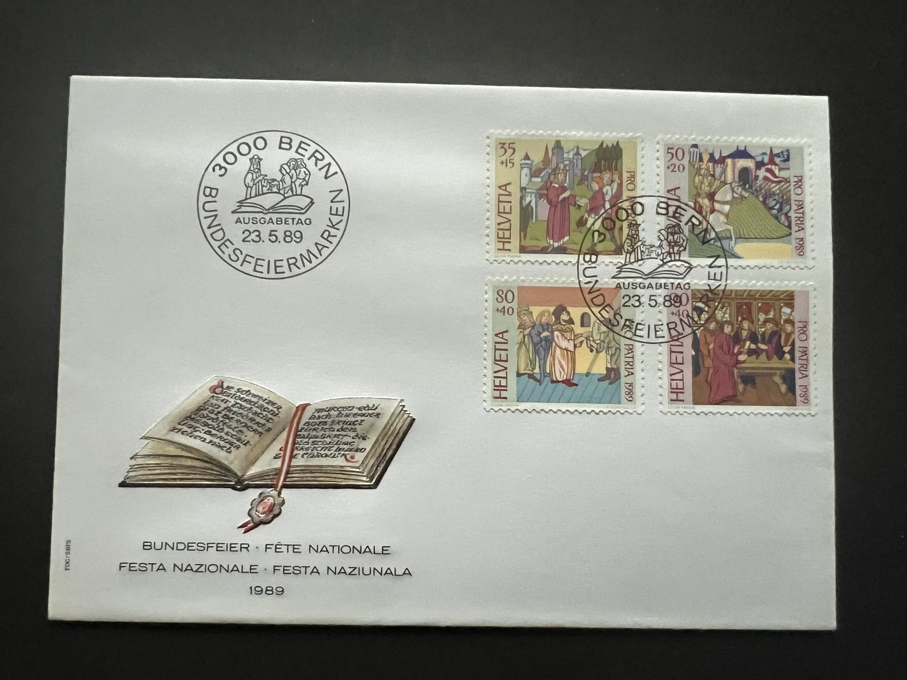 Tutti i francobolli: Pro Patria FDC 1989 (E1671) – Usato da Hinwil venduto da Sidi4