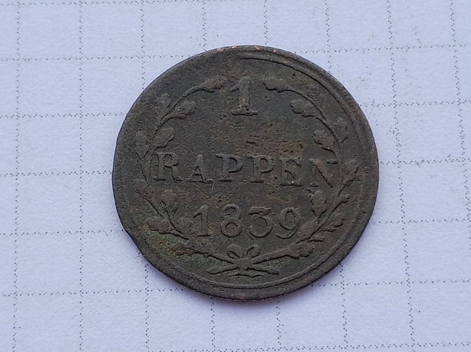 Tutti le monete: Luzern, 1 Rappen 1839 – Usato da Aarau venduto da Reto_BA_01