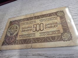500 Dinara Jugoslawien 1944 Geldschein guter Zustand