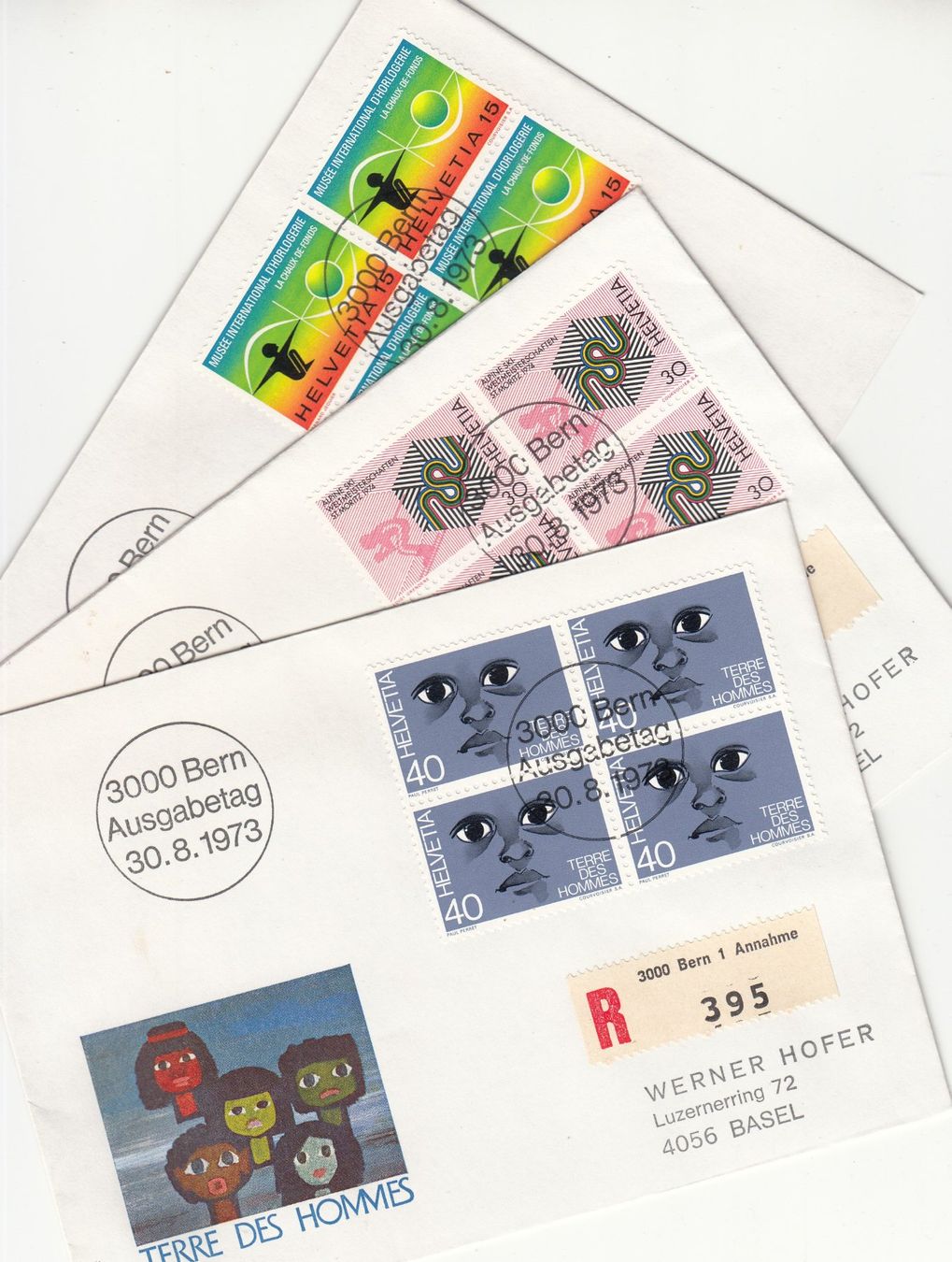 Tutti i francobolli: SBK 545 - 547 im 4er-Block FDC – Usato da Bürglen TG venduto da StampGraf