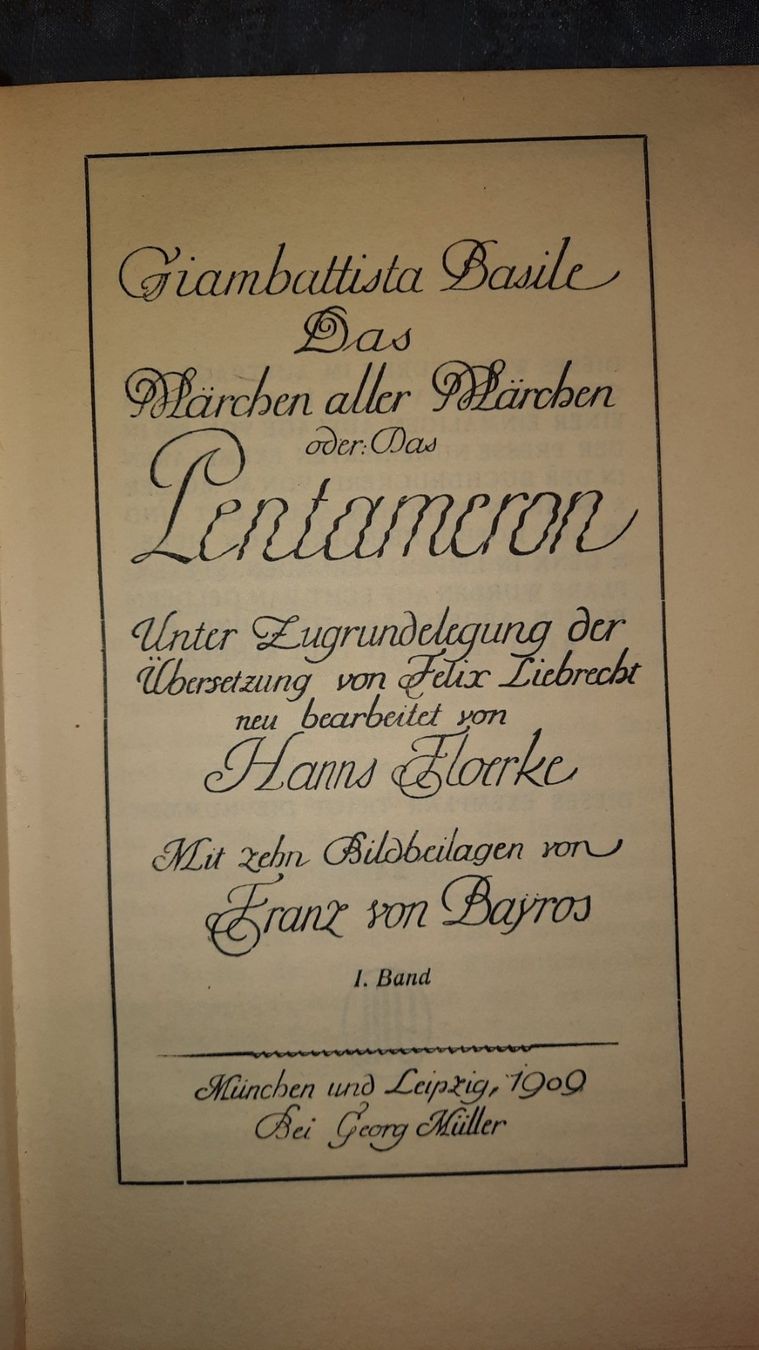 Libri: Das Märchen  aller Märchen  oder: Das Pentameron – Usato da zürich venduto da gabab 2
