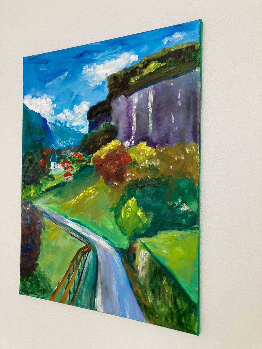 Dipinti: Ölgemälde "Herbstlandschaft in Lauterbrunnen" – Nuovo (secondo la descrizione) da Cham venduto da Felha