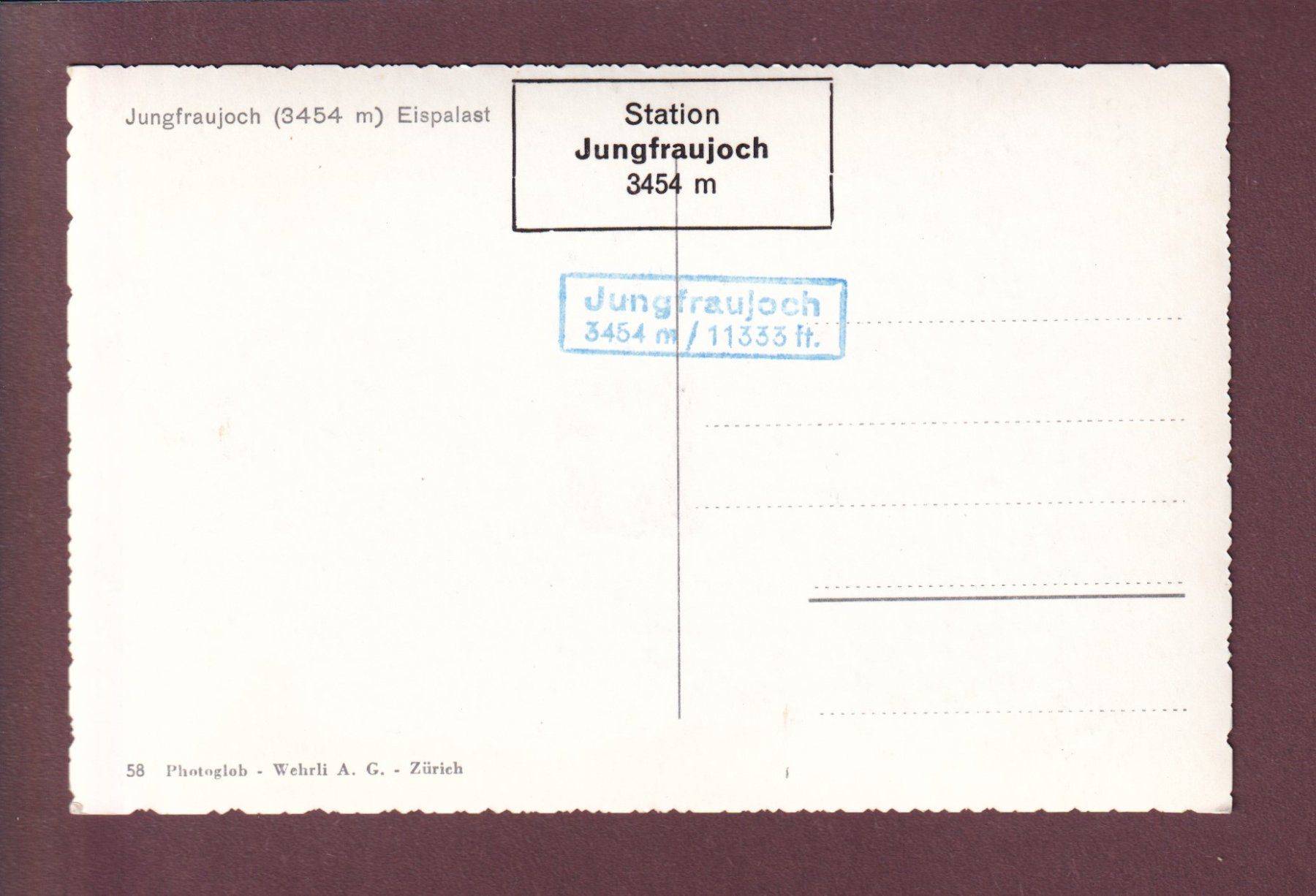 Cartes postales: JUNGFRAUJOCH - Eispalast – D'occasion à Pully par nicecards 1