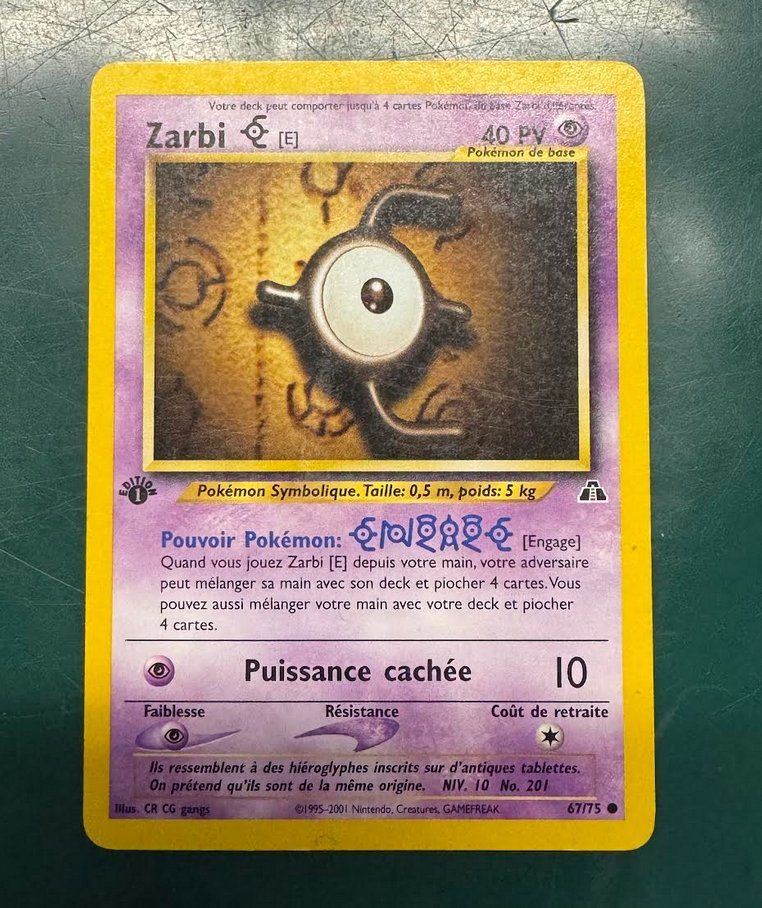 Pokémon Carte collezionabili: Carte Pokémon Zarbi E 67/75 – Usato da Trélex venduto da Microcx2