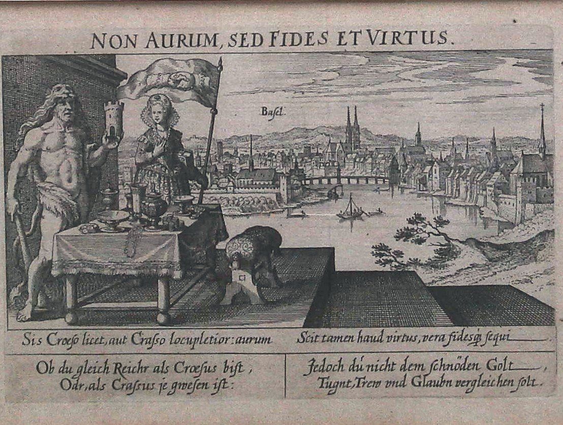 Incisioni: Basel  Kupferstich von 1637 – Usato da Rafz venduto da Helvet32 1